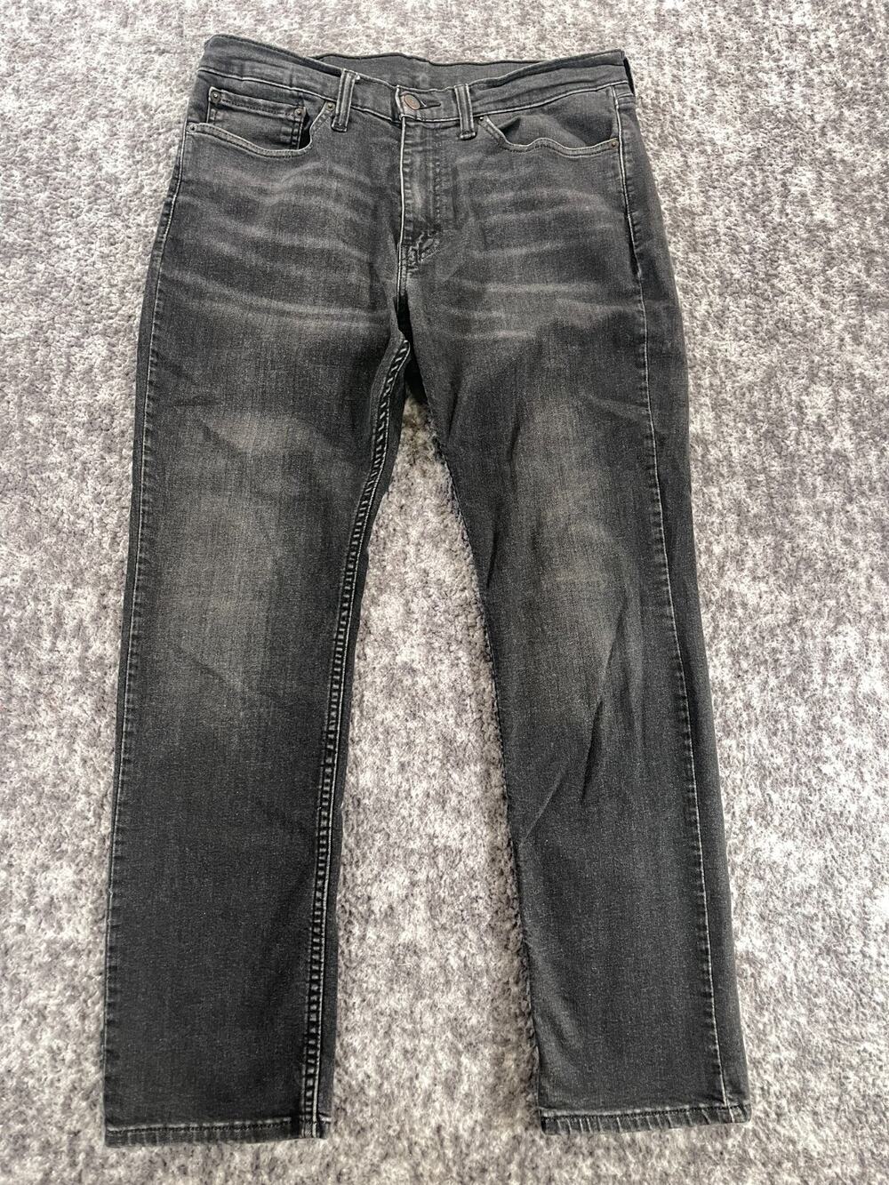 Levis 511 34x30 Jeans Black Faded Black Dark Gray Wash Denim fit 34x28